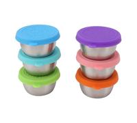 Fuchooky 6 PCS Small Condiment Containers with Lids Colorful Leakage Proof 50ml Reusable Condiment Cups for Lunch