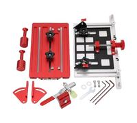 Fuchooky Adjustable Table Saw Push Block Vertical Handle Aluminum Alloy Woodworking Safety Featherboard Backer for Various Board Sizes