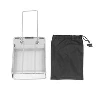 Fuchooky Grill di tostapane da campeggio portatile pieghevole per salsicce di pane 304 Mini stufa in acciaio inossidabile per cottura esterna escursionistica da picnic