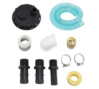 Fuchooky IBC Lid with 25mm Hose DN150 PP IBC Tank Container Lid Cover cap with Suction Fitting for Water Pump