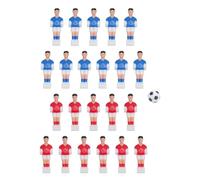Fuchooky Set di Ricambio per Giocatori di Calcio Balilla, 22 Pezzi, Rosso e Blu, con Pallone da Calcio Bianco e da 32 mm, per Tavolo da Calcio Balilla 4824, in Resina Resistente.