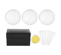 Fuchooky Set di scatole attuali da club con 3 palline da 54 mm per cappello metallico clip in pelle PU per esercitarsi