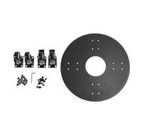 Fuchooky Supporto per impianti rotanti con Ruote bloccabili in Acciaio Carbone Silenzioso Clima Rotondo di pianta Rotonda per Il Soggiorno Patio Balcone (16inch)