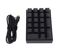 Fuchooky Wired Keyboard Stepped Keycap Fadeless Durable Backlit 21 Keys LED Mechanical Keyboard (Blue Switch)