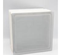 Fuchs Design THERMO BLOCK Plus, vetrocemento Riva White, 19x19x13,5cm, satinato su 2 lati, isolamento termico: Ug 0,8
