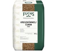 Fuchs Professional - Cumino intero | 800 g | Gusto piccante e aromatico per curry, peperoncini e piatti a base di carne | Qualità professionale per professionisti