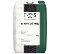Fuchs Professional Cumino nero, Come guarnizione, ideale per pane o curry di verdure, Qualità professionale per consumatori sfusi, 0,8 kg in sacchetto riciclabile