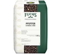 Fuchs Professional - Pepe nero intero | 1000 g | Essiccato delicatamente, per condire piatti scuri | Qualità professionale per professionisti Ho.re.ca e ristoranti