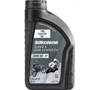 Fuchs silkolene Super 4 20W/50 Semi Sintetico 4T Moto Olio Motore - 1L