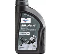 Fuchs Silkolene Super 4 20W/50 Semi Sintetico 4T Olio Motore Per Moto - 1L