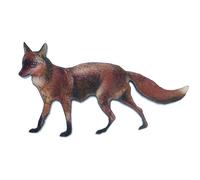 Fuchs Stampato Spilla Miniblings Spilla Legno Animale Foresta Rotfuchs