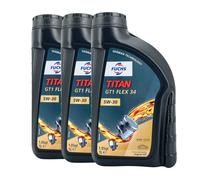 FUCHS Titan GT1 Flex 34 SAE 5W-30 Olio Motore MB 226.51, Renault RN0720, 3x1 Lt.