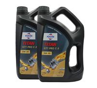 FUCHS Titan GT1 Pro C-3 SAE 5W-30 Olio Motore VW 504 00 BMW LONGLIFE-04, 2x5 Lt.