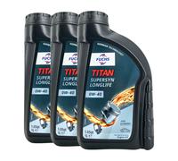 FUCHS Titan Super-Sintetico Longlife SAE 0W-40 Olio Motore VW 50200, 50500, 4x1