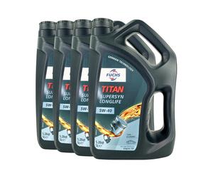FUCHS Titan Super-Sintetico Longlife SAE 5W-40 Olio Motore RN0700,RN0710,4x5