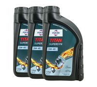 FUCHS Titan Super-Sintetico SAE 5W-40 Olio Motore RN0700, RN0710, MB 229.3,3x1