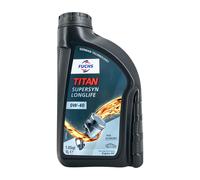 FUCHS Titan Super-Sintetico Longlife SAE 0W-40 Olio Motore VW 50200, 50500, 4x1