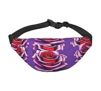 Fuchsia Rose - Marsupio a tracolla per ragazzi, grande, alla moda, per sport, corsa, ciclismo, viaggi, pesca, nero, taglia unica