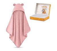 FUCHSUNDPANDA ® Asciugamano con cappuccio per bambini EXTRA spesso, caldo e morbido | 75x75cm Asciugamano per bambini con cappuccio (100% bambù) | Asciugamano per bambini con cappuccio con fantastica