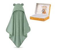 FUCHSUNDPANDA ® Asciugamano con cappuccio per bambini EXTRA spesso, caldo e morbido | 75x75cm Asciugamano per bambini con cappuccio (100% bambù) | Asciugamano per bambini con cappuccio con fantastica