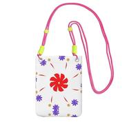 Fuchusia Carry Crossbody Purse - Borsa a tracolla girevole a otto vie con stampa floreale, perfetta per lo shopping e le attività all'aperto