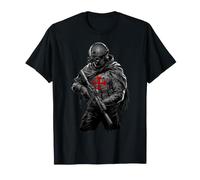 Fucile a Croce Christian Patriot Modern Templar Warrior Maglietta