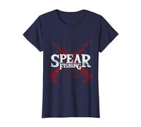 Fucile Snorkeling Pescatore Idea Regalo Pesca Subacquea Maglietta, Donna, Navy, L