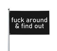 Fuck Around & FindPremium Bandiera decorativa per esterni 9,1 x 1,5 m - Colori vivaci, antivento e resistente all'acqua - Ideale per giardino ed eventi