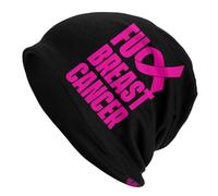 Fuck Breast Cancer Berretto Sci Leggero Berretto in Maglia Unisex Cappello Invernale per Arrampicata Snowboard Ciclismo