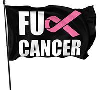 Fuck Breast Cancer Flag 3x5 Ft Flag Banner con stampa su un lato Banner di benvenuto per feste all'aperto