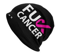 Fuck Breast Cancer Pink Ribbon Berretto Sci Morbida Berretto A Maglia Slouchy Inverno Cappelli per Donna Motociclismo Corsa
