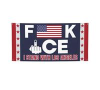 Fuck Ice I Stand With LA Banner Sign 3x6 Ft LA Strong Banner Ice Out Of LA Flag con 4 occhielli in metallo P21