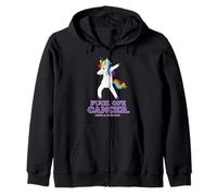 Fuck Off Cancer Have a Nice Day Dabbing Unicorn | Regalo divertente Felpa con Cappuccio