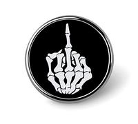 Fuck Off Middle Finger Brooch Pins Button Badges Decoration Hat Clothing Bag Accessories Gift for Men Women, Round