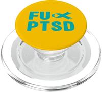 Fuck PTSD Shirt - Consapevolezza del disturbo da stress post traumatico PopSockets PopGrip per MagSafe