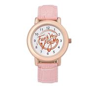 Fuck You Pay Me Orologio da polso da donna personalizzato alla moda con cinturino a scelta regalo per compleanni San Valentino, Stile:, regular, MHXYZHW