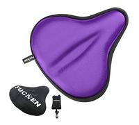 FUCNEN Coprisella Bici Gel Imbottito Confortevole 27 x 25 cm Morbido Unisex per MTB, Bici da Strada e Cyclette - Cuscino per Bicicletta (Viola)