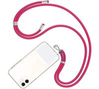 （Fucsia)Captor Cordino Catenella Laccio Porta Cover per Telefono Smartphone Cellulare da Collo - Tracolla Catenina con Cordini da Phone Cel