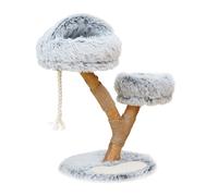 Fudajo Albero tiragraffi con design a rami 80 cm con peluche e legno di pero