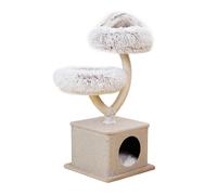 Fudajo Albero tiragraffi con design a rami 95 cm con casetta nicchia e sisal