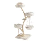 Fudajo Albero tiragraffi per gatti di design con 2 cucce, 1 nicchia, 1 amaca, Ø