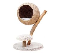 Fudajo Designer Albero tiragraffi design a rami 83 cm con cestino in peluche