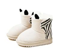 Fudaolee Stivali da Neve per Bambine e Ragazze Calda Foderati Stivaletti Carino Peluche Stivali Morbide Piatto Scarpe Invernali All'aperto Antiscivolo Boots Grigio 25/26 EU = Etikett 160