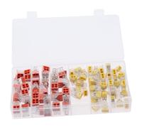 Fudeshe 100Pcs Push In Wire Connettori Quick Connect Elettrico,2/4Port 20-12AWGNon-Twist Connettore,Push-in Wire Connect,Wire Nuts Splice Terminal