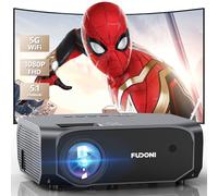 FUDONI Proiettore con WiFi 5G e Bluetooth, 15000L Proiettore cinematografico esterno nativo 1080P 4k supportato, proiettore portatile con schermo, proiettore home theater per iOS/Android/TV