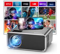 FUDONI Proiettore con WiFi e Bluetooth 4K supportato, proiettori di film esterni aggiornati nativi 1080P FHD, video Proyector per Home Theater, compatibile con HDMI/USB/iOS/Android/Windows/TV Stick
