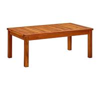 FUDUGEHMIOFWFJJ Acacia Wood Outdoor Coffee Table 90x50x36 cm, Solid Wood Garden Side Table with Slatted Design, Weather-Resistant Patio Furniture for Balcony Terrace Backyard