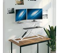 FUDUGEHMIOFWFJJ Adjustable Workbench 90x40x(13-50) cm Steel Frame & Wood Top, Ergonomic Height Adjustable Desk for Office & Workshop, Sturdy Multipurpose Work Table with Spacious Surface