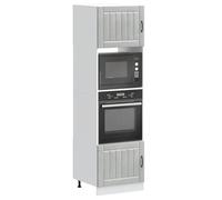 FUDUGEHMIOFWFJJ ante cucina,dogane,pensile bagno bianco,pensile con scolapiatti,Armadi Forno 2 pz Kalmar Grigio Cemento in Legno MultistratoPer l'uso in cucina