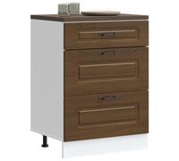 FUDUGEHMIOFWFJJ ante cucina,dogane,pensile bagno bianco,pensile con scolapiatti,Base da Cucina Kalmar Rovere Marrone in Legno MultistratoPer l'uso in cucina